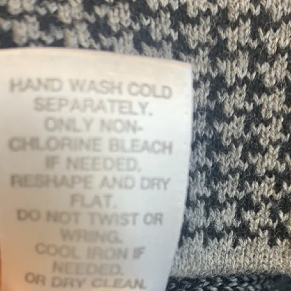 J Jill womens XS Gray Black Houndstooth sweater dress - Picture 7 of 10